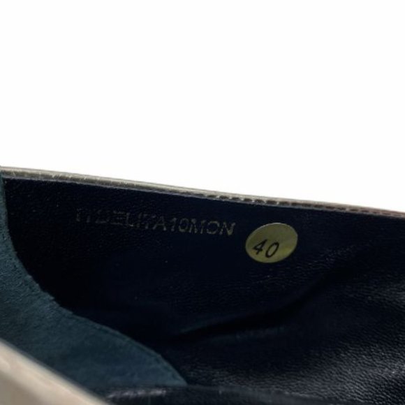 SOLD Burberry Patent Novacheck Silver Buckle Flats - Picture 3 of 12